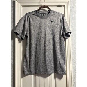 Nike The Nike Tee Dri FIT Gray T Shirt Mens Small Swoosh Training Gym Stretch